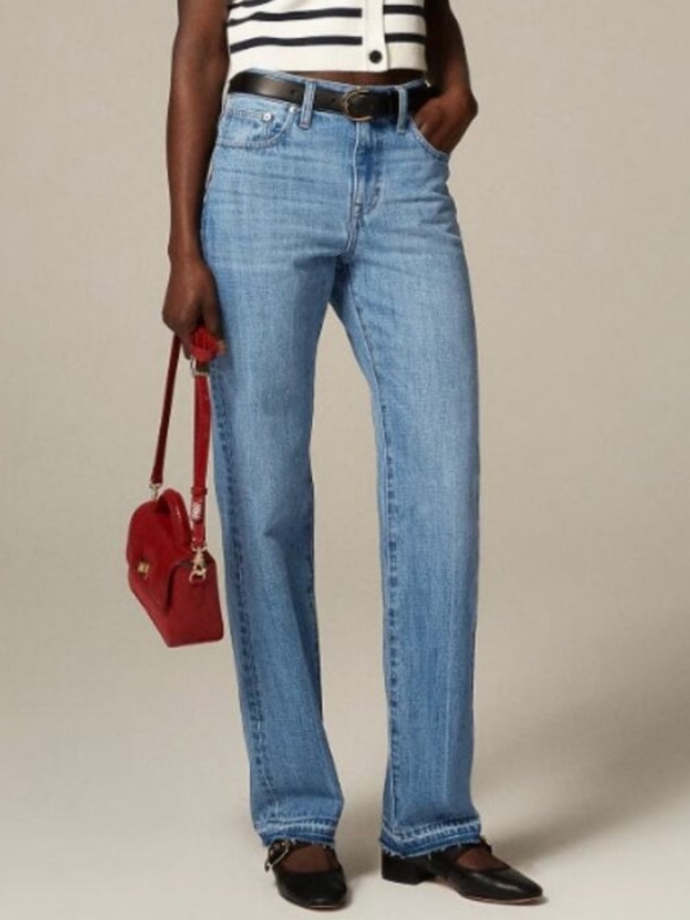 J Crew Women’s Mid Rise ‘84 Straight Jeans Size 27 100% Cotton NWT Released Hem